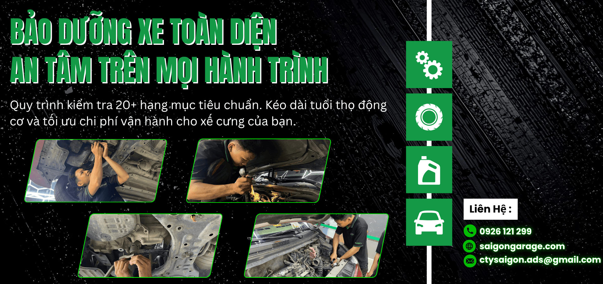 Sài Gòn Garage - Bảo dưỡng xe toàn diện