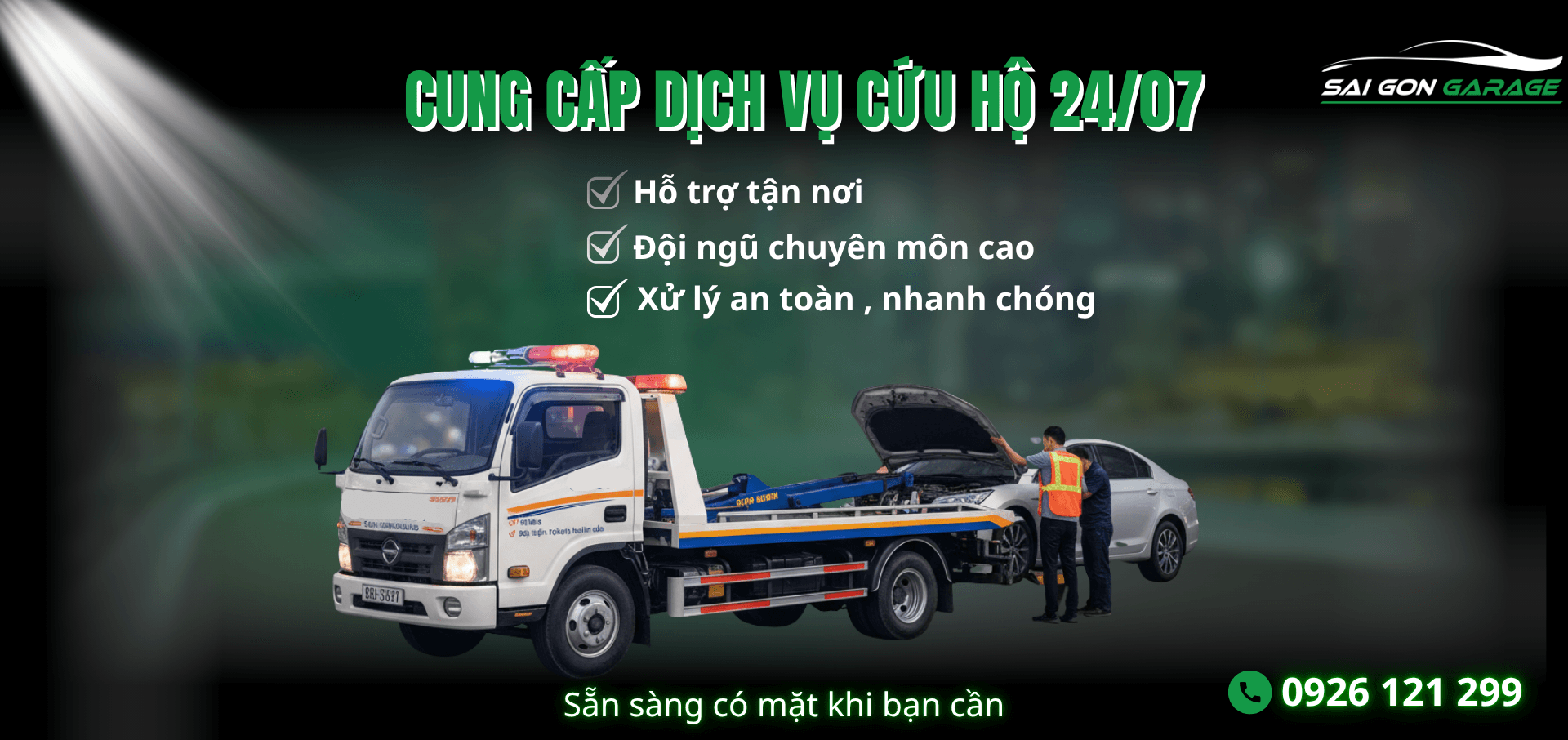 Sài Gòn Garage - Cung cấp dịch vụ cứu hộ 24/7